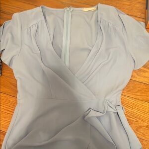 Light Blue Wrap Dress